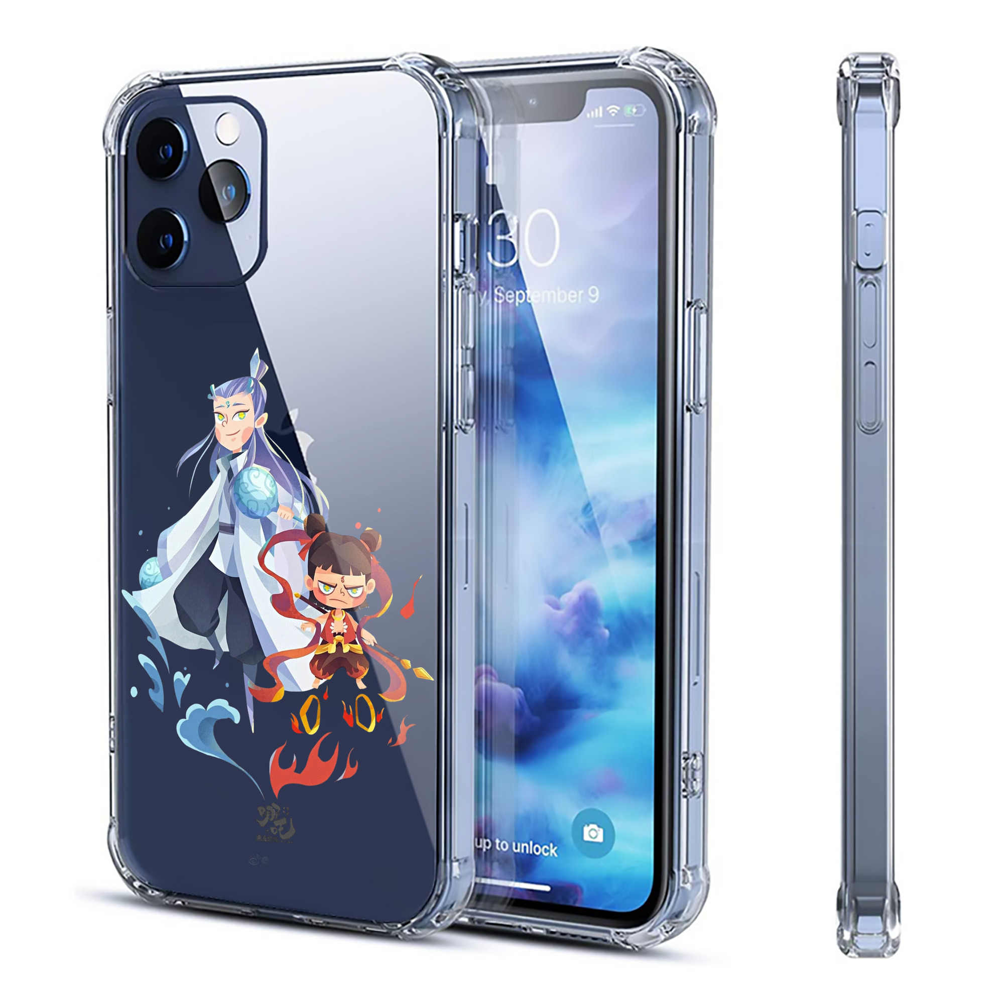 （画像用） Ne Zha 2 ナタ 魔童の大暴れ 【iPhone 12シリーズ対応】透明スマホケース（クリアソフトケース）